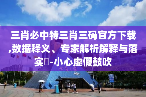 三肖必中特三肖三碼官方下載,數(shù)據(jù)釋義、專家解析解釋與落實?-小心虛假鼓吹